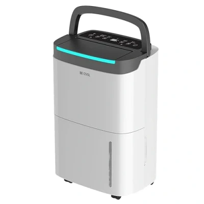 Abbildung von BE COOL Luftentfeuchter 50l BC50LEF2301 Entfeuchtung ca. 50l/24h, 7l Wassertank, Timer, für Räume von 125m3 bzw. 50m², Laufrollen
