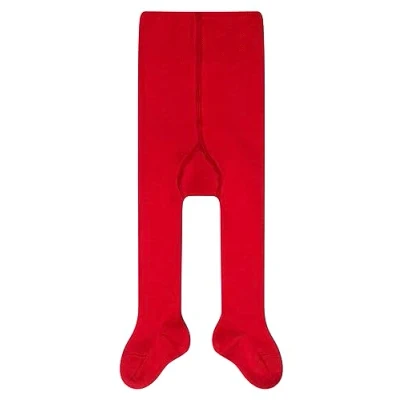 Abbildung von FALKE Unisex Baby Strumpfhose Family B TI nachhaltige biologische Baumwolle einfarbig 1 Stück, Rot (Fire 8150) neu umweltfreundlich, 50 56