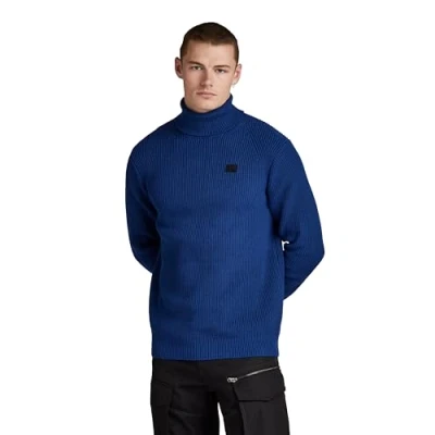 Abbildung von G Star Turtle Strickpullover, Herren, Größe: Medium, Ballpen blue