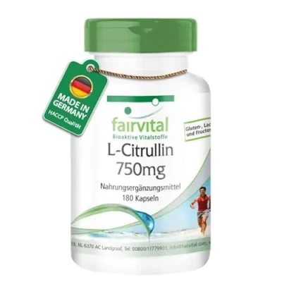 Abbildung von Fairvital L Citrullin Kapseln 750mg HOCHDOSIERT VEGAN 180