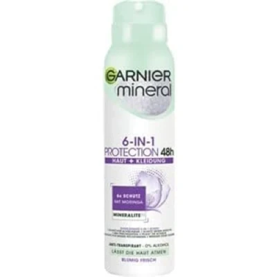 Abbildung von Garnier Mineral 6 in 1 48H Anti Transpirant mit Moringa &amp; Mineralite, Blumig Frisch, 150 ml