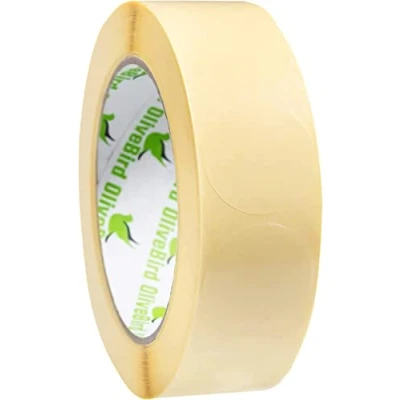 Abbildung von OliveBird 1000 Klebepunkte Transparent Rund Etiketten Größe 2 cm Durchmesser/Etiketten 20mm Rollen von 1.000 Stück Aufkleber