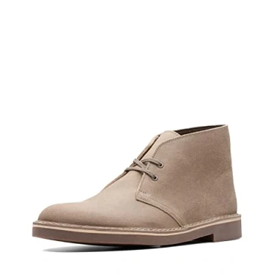Abbildung von Clarks Herren Bushacre 2 Chukka Stiefel, Braungrau Taupe Suede, 43 EU Weit