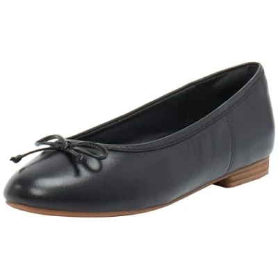 Abbildung von Clarks Damen Fawna Lily Ballerinas, Black Leather, 37 EU