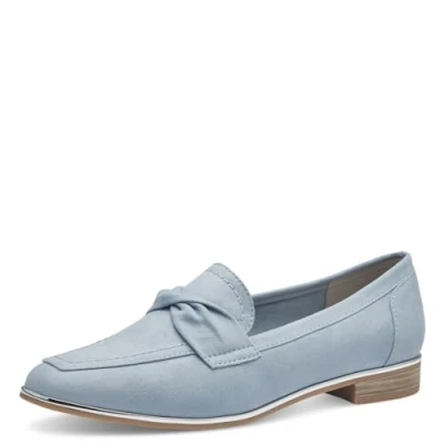 Abbildung von MARCO TOZZI Damen Slipper mit Blockabsatz Vegan, Blau (Polar), 40 EU