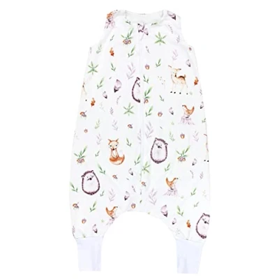 Abbildung von TupTam Baby Sommer Schlafsack mit Beinen 0.5 TOG OEKO TEX zertifizierte Materialien unwattiert Unisex, Farbe: Safari, Größe: 110 122