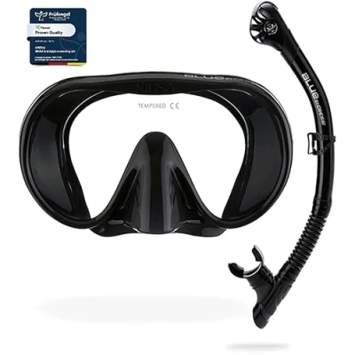 Abbildung von Cressi Musa &amp; Scilla Mask Snorkel Kits, Schwarz/Schwarz