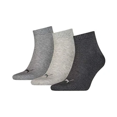 Abbildung von PUMA Plain 3P Quarter Socke, Grau (Anthrazit/L Mel Grey/M Grey), 43/46 EU