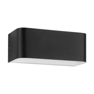 Abbildung von EGLO LED Wandleuchte Sania 4, Up und Down Leuchte, Wandlampe aus Aluminium in Schwarz Weiß, Wandspot für Flur Wohnzimmer, warmweiß, 20 x 8 cm