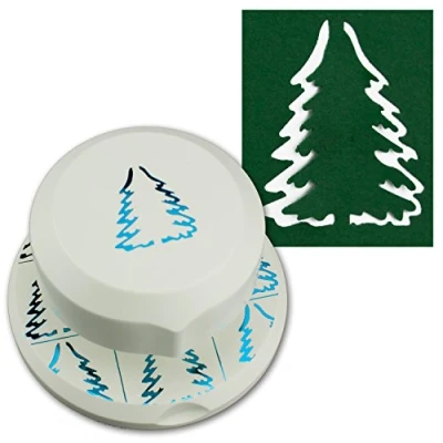Abbildung von Artoz fliegender Stanzer 3D Pop Up Tannenbaum Frei positionierbarerer Locher zum Karten Basteln Weihnachten Advent Einladungen Gruß