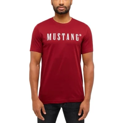 Abbildung von Mustang Tshirt print, Herren, Größe: 4XL, Rot