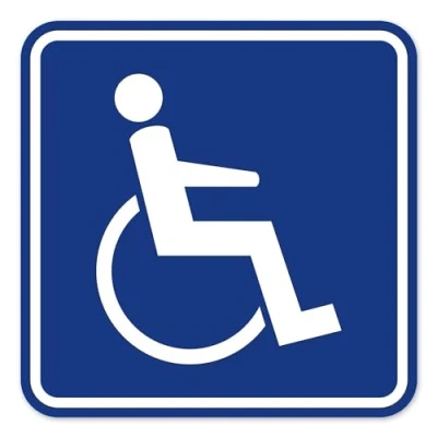 Abbildung von easydruck24de iSecur Aufkleber Rollstuhlfahrer Gehbehinderung I viereckig 15x15cm außenklebend hin_468