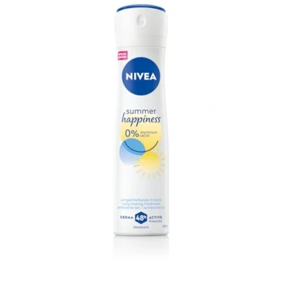 Abbildung von NIVEA Summer Happiness Deospray, Deo ohne Aluminium (ACH) mit sanfter Pflege, antibakterielles Deodorant 48h Schutz und einzigartiger INFINIFRESH Formel (150 ml)