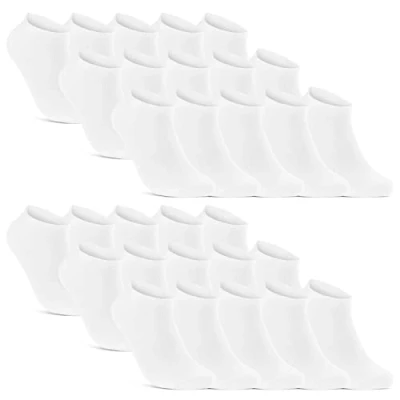 Abbildung von 10 20 30 Paar Sneaker Socken Herren Damen Schwarz Weiß Grau Baumwolle 16900 (30x 35 38)