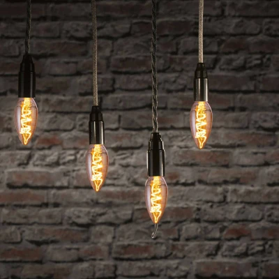 Abbildung von Paulmann 289.51 LED Lampe Filament Kerze Vintage 4W Leuchtmittel dimmbar Gold 1800 K Goldlicht E14