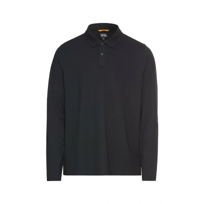 Abbildung von camel active Langarm Poloshirt, mit Logo Stickerei