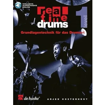 Abbildung von Real Time Drums 1 (D). Grundlagentechnik für das Drumset. Book/Audio Online