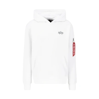 Abbildung von Alpha Industries Signature BP Hoody Sweatshirt, Herren, Größe: XXL, White