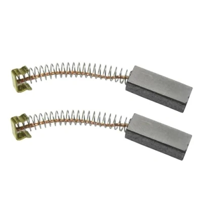 Abbildung von 2x Kohlebürsten Motorkohlen 23mm x 9mm 6mm Kohlestifte Motorbürsten Schleifkohlen Carbonbürste mit Kupferdraht und U Anschlussbügel ersetzt Kirby 107189 G1 G10 Sentria G2 G3 G4 G5 G6 G7