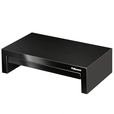 Abbildung von Fellowes Monitorständer Designer Suites, höhenverstellbar um 4 cm, ergonomisch, mit Aufbewahrungsfach, für Monitore bis 21 Zoll BZW. 18 kg