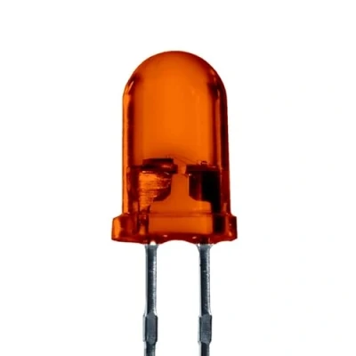 Abbildung von Lumetheus LED 5mm Farbe orange 3000 mcd 100 Stück Leuchtdiode extra hell 2V orangene Diode 2 Pin LEDs Gehäuse diffus farbig