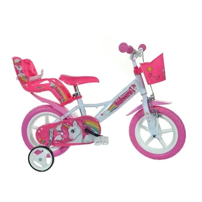 Abbildung von Dino Bikes 124RL UN Kinderfahrrad Fahrrad, Weiß/Pink, 12 Zoll