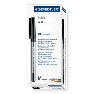 Abbildung von STAEDTLER Stick 430 M 2 Kugelschreiber 10 Stück Schwarz
