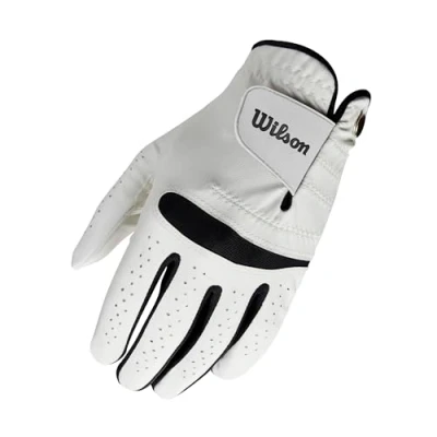 Abbildung von Wilson Herren Golfhandschuh, Größe L, Rechts, MRH, Weiß, Feel Plus, WGJA00065L