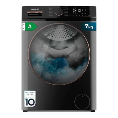 Abbildung von Cecotec Frontlader Waschmaschine 7 kg Bolero Dresscode 7610 Inverter Steel A. mit Kapazität, 1400 U/min, Klasse A, Dampffunktion, Plus Motor, 15 Programme