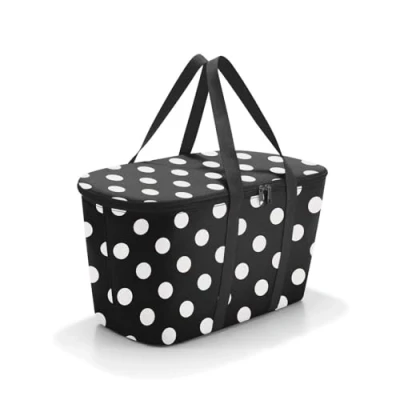 Abbildung von reisenthel coolerbag dots White Kühltasche aus hochwertigem Polyestergewebe Ideal für das Picknick, den Einkauf und unterwegs