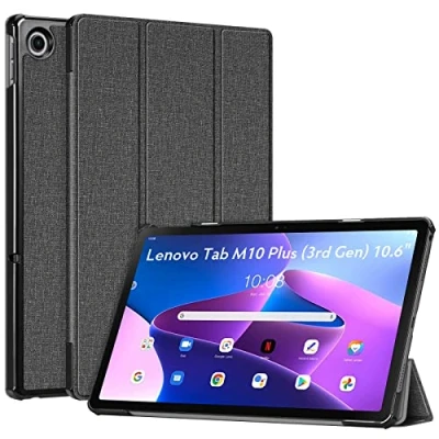 Abbildung von Fintie Hülle für 10.6&quot; Lenovo Tab M10 Plus (3. Gen) Tablet 26,9cm (2000x1200, 2K Display) 2022, Ultradünne Schutzhülle mit Auto Schlaf/Wach, Nicht 10.1&quot; Gen), Denim Grau