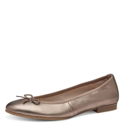 Abbildung von Tamaris Damen Klassische Ballerinas, Frauen Flats,Comfort Lining,TOUCHit Fußbett,Slip ons,klassisch elegant,Ballerinen,Copper,36 EU