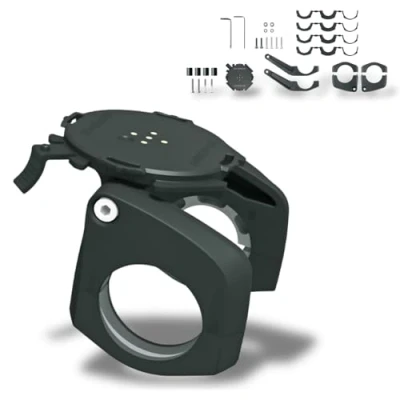 Abbildung von SKS GERMANY COMPIT Handyhalter zur Montage am Lenker (winkelverstellbare Smartphonehalterung für Fahrräder &amp; E Bikes, 22,2 35 mm, Ausrichtung horizontal oder vertikal), schwarz