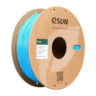 Abbildung von eSUN PLA+ Filament 1.75mm, 3D Drucker PLA Plus, Maßgenauigkeit +/ 0.03mm, 1kg Spule (2.2 LBS) Druck für Drucker, Hell Blau