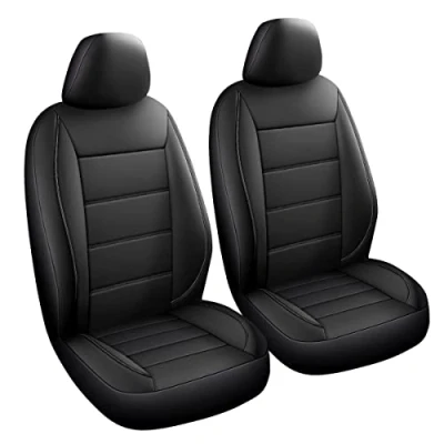 Abbildung von SOBONITO Auto Sitzbezüge Vordersitze Kunst Nappa Leder,Sitzbezug Set Universal,Auto Schonbezüge (Black Line)