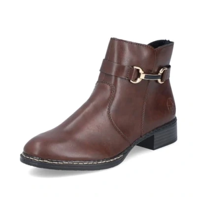 Abbildung von Rieker Damen Ankle Boots 73487, Frauen Stiefeletten,halbstiefel,Kurzstiefel,uebergangsschuhe,uebergangsstiefel,Stiefel,schwarz (25),42 EU / 8 UK