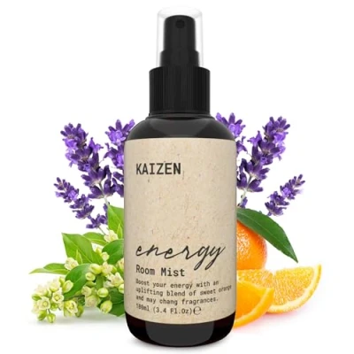 Abbildung von Kaizen Energie Raumduftspray 100ml Langanhaltendes Duftöl für energetisierende Stimmung, Konzentration Spraz, room spray