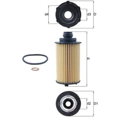 Abbildung von MAHLE ORIGINAL OX 1310D Ölfilter Filtereinsatz SSANGYONG: Tivoli Off Road, Rexton