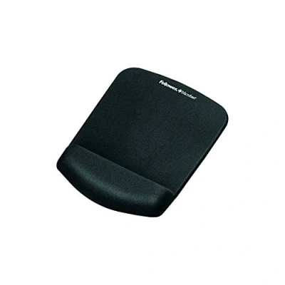 Abbildung von Fellowes ergonomisches Mauspad mit Handgelenkauflage PlushTouch™, super weiche Handballenauflage, Gel und Memoryfoam, schwarz