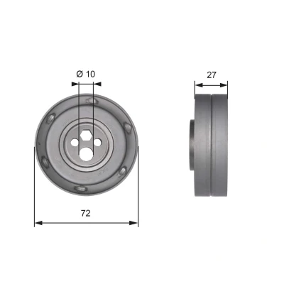 Abbildung von GATES T41216 Spannrolle, Zahnriemen Tru Power AUDI: A8 D2, Cabriolet B4, 80 B4 Saloon