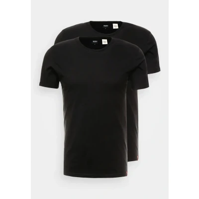 Abbildung von Levi&#039;s SLIM Crewneck 2 PACK Tshirt basic black, Herren, Größe: Small, Black