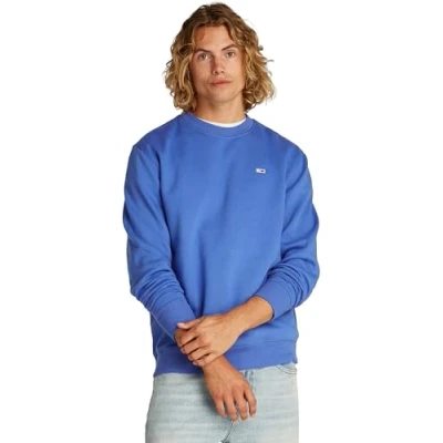 Abbildung von Tommy Jeans FLAG CREW Sweatshirt, Herren, Größe: 48, Tempo blue