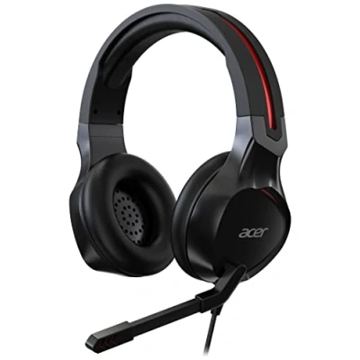 Abbildung von Acer Nitro Gaming Headset (anpassbares Kopfband, omnidirektionales Mikrofon, 100 dB Empfindlichkeit) schwarz rot