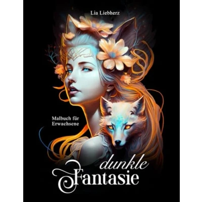 Abbildung von Dunkle Fantasie Malbuch für Erwachsene: 50 Motive auf schwarzem Hintergrund von Feen, Hexen, griechischen Mythen und noch mehr!