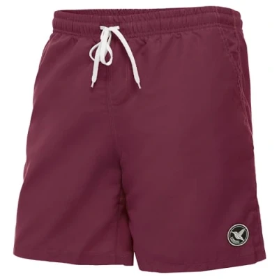 Abbildung von Ladeheid Badehose Herren, Bequeme Lange Badeshorts mit Breitem Gummibund, Kordelzug und Taschen, Schwimmhose Boardshorts LA40 129 (Burgundy, 3XL)