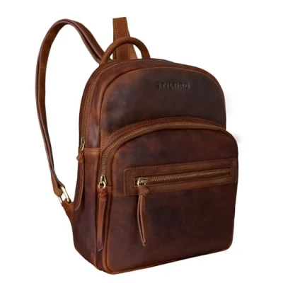 Abbildung von STILORD Damen Rucksack aus Leder braun Vintage Frauen Kleine Tasche Echtleder Handtasche &#039;Alba&#039;
