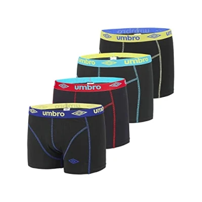 Abbildung von UMBRO BoxerShorts Herren Langlebig, Unterhosen Männer, Anti Reizung, Angenehm (4er Pack)