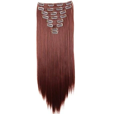 Abbildung von CAISHA XXL 50cm 8 Teile Set CLIP IN EXTENSIONS Nicole Haarverlängerung Haarteil Glatt Rotbraun CES110