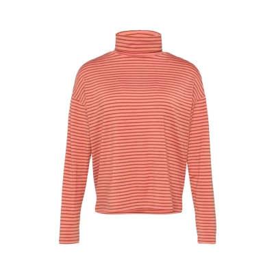 Abbildung von s.Oliver Gestreiftes Langarmshirt, Damen, Größe: 34, Himbeere