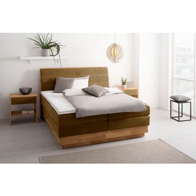 Abbildung von OTTO products Boxspringbett »Jenna« ohne LED Beleuchtung, mit zertifizierten, recycelten Bezugsstoffen